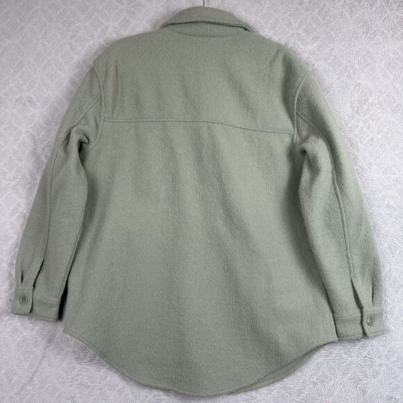 Hilary Radley Shacket Women Large Green Thick Shirt Jacket Preppy Casual Minimal - Picture 9 of 16